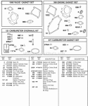 KitsGaskets-Carburetor KitsGaskets-Engine KitsGaskets-Valve Diagram and Parts List for 085432-0230-B1  Briggs and Stratton Engine